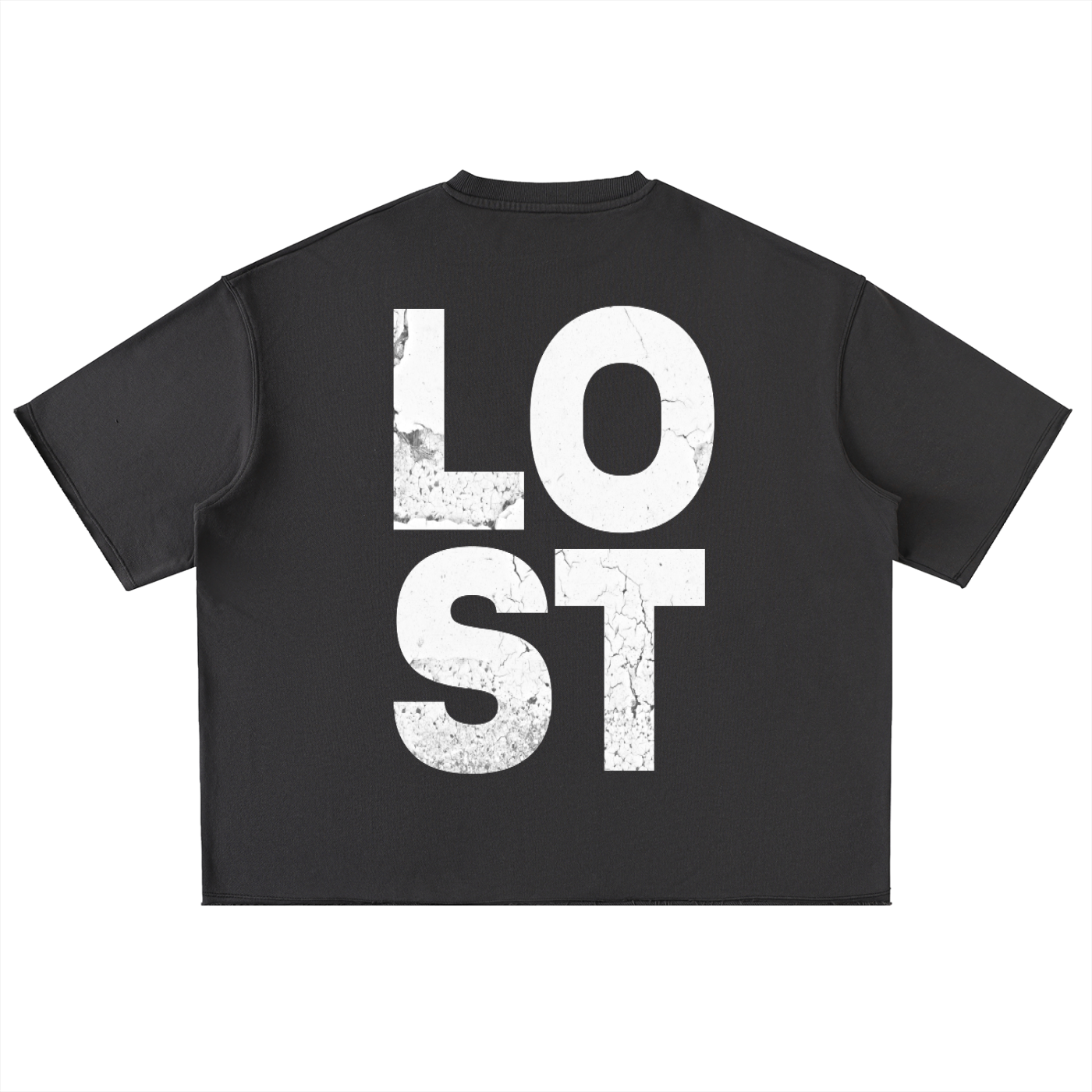 Washed Rolled Hem Half Sleeve T-Shirt