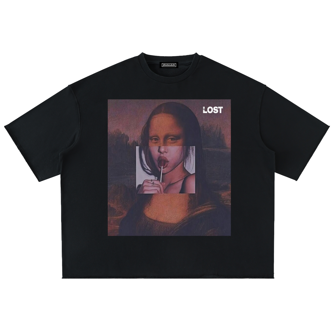 Washed Rolled Hem Half Sleeve T-Shirt