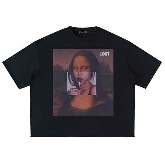 Washed Rolled Hem Half Sleeve T-Shirt