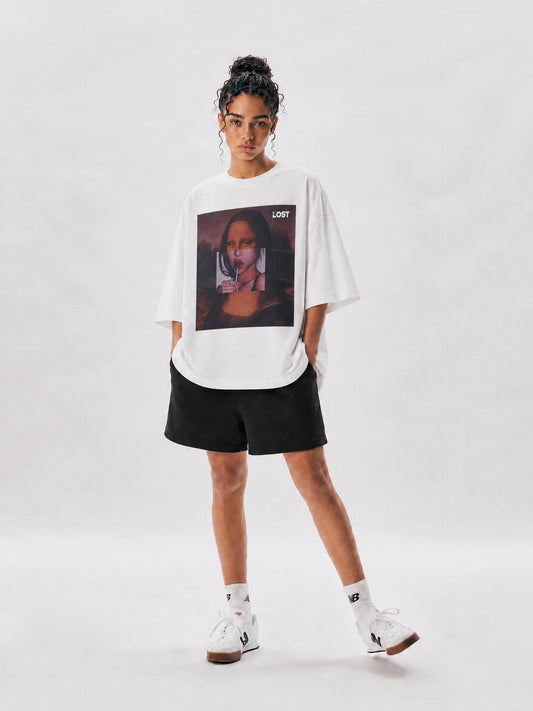 Washed Rolled Hem Half Sleeve T-Shirt